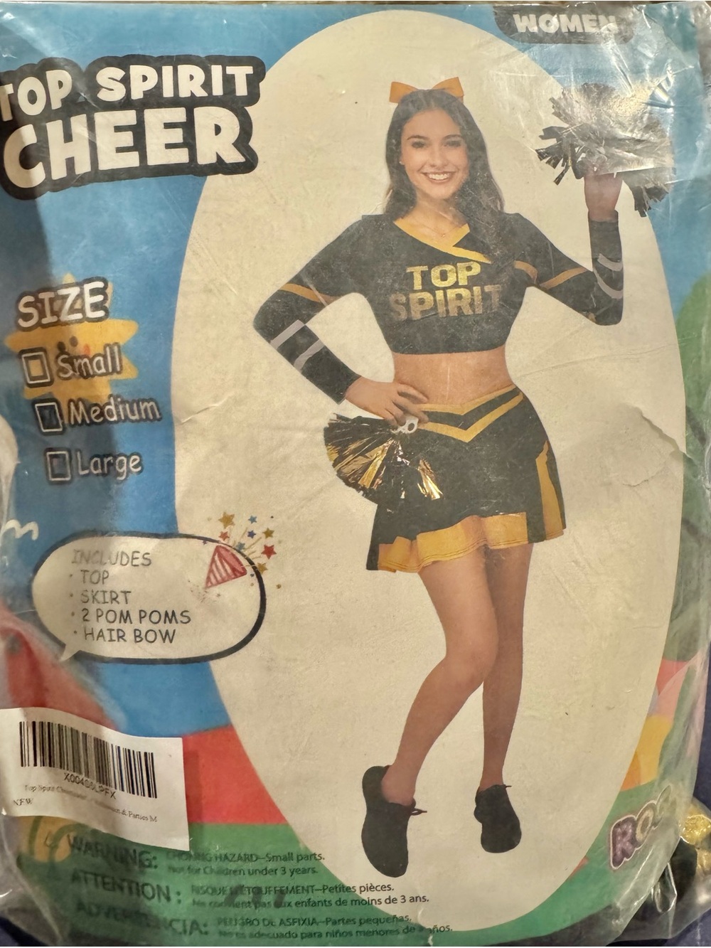 Cheerleader Costume Set with Pom Poms